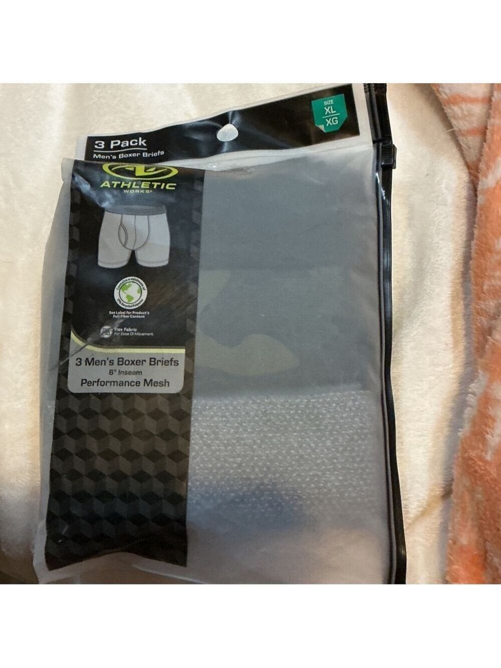 Athletic Works 3-pack of men's boxer brief men's size XL 40-42
